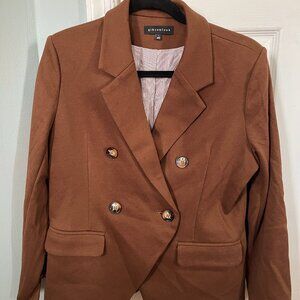 Gibson Look - Double Breasted Blazer - Saddle Brown - Sz L